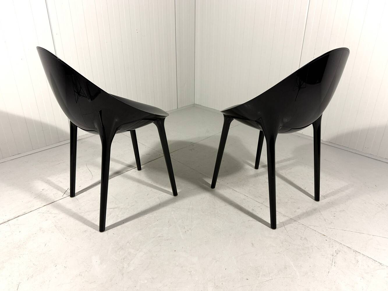 Philippe Starck glossy Super Impossible chairs, Kartell Italy