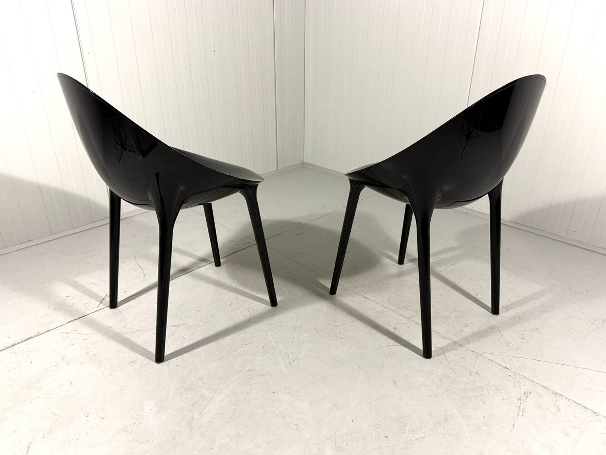 Philippe Starck glossy Super Impossible chairs, Kartell Italy