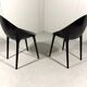 Philippe Starck glossy Super Impossible chairs, Kartell Italy