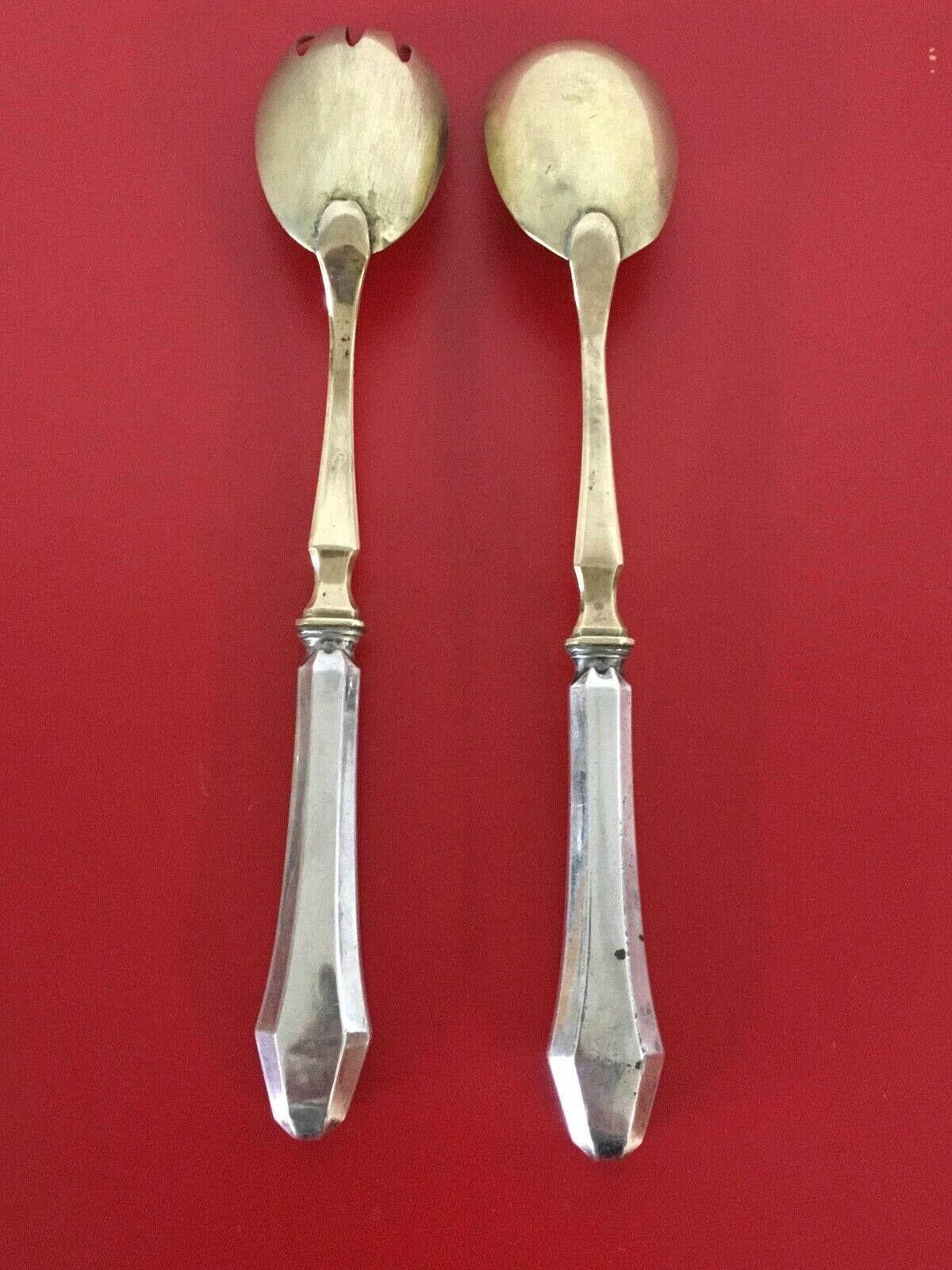 Covered service has silver salad orfevre emile puiforcat minerve