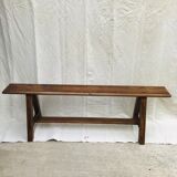 Pair of vintage beech farm benches