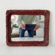 Vintage wicker mirror