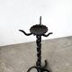 Large wrought iron floor candlestick, folk art, around 1900