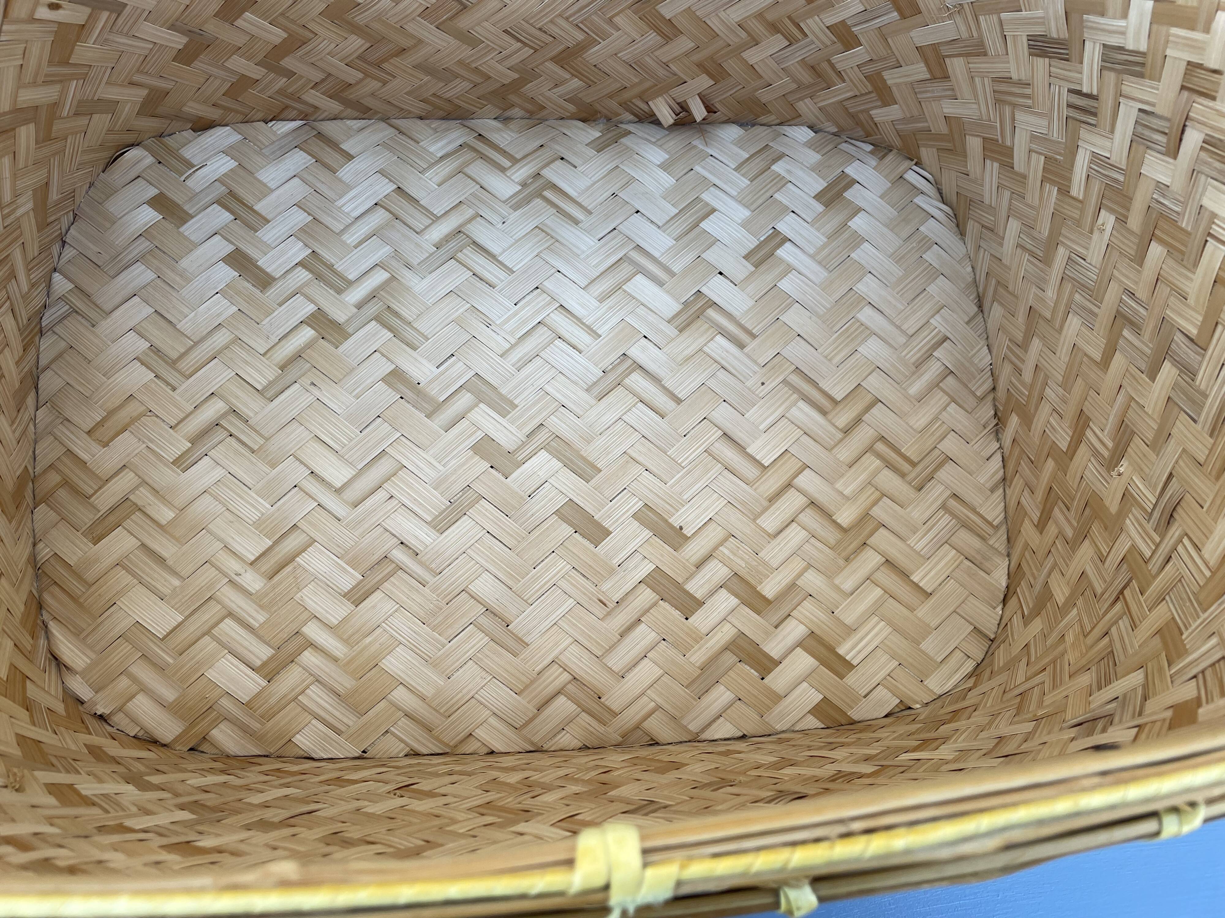 Woven rattan trunk