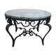 Table basse marbre et métal noir