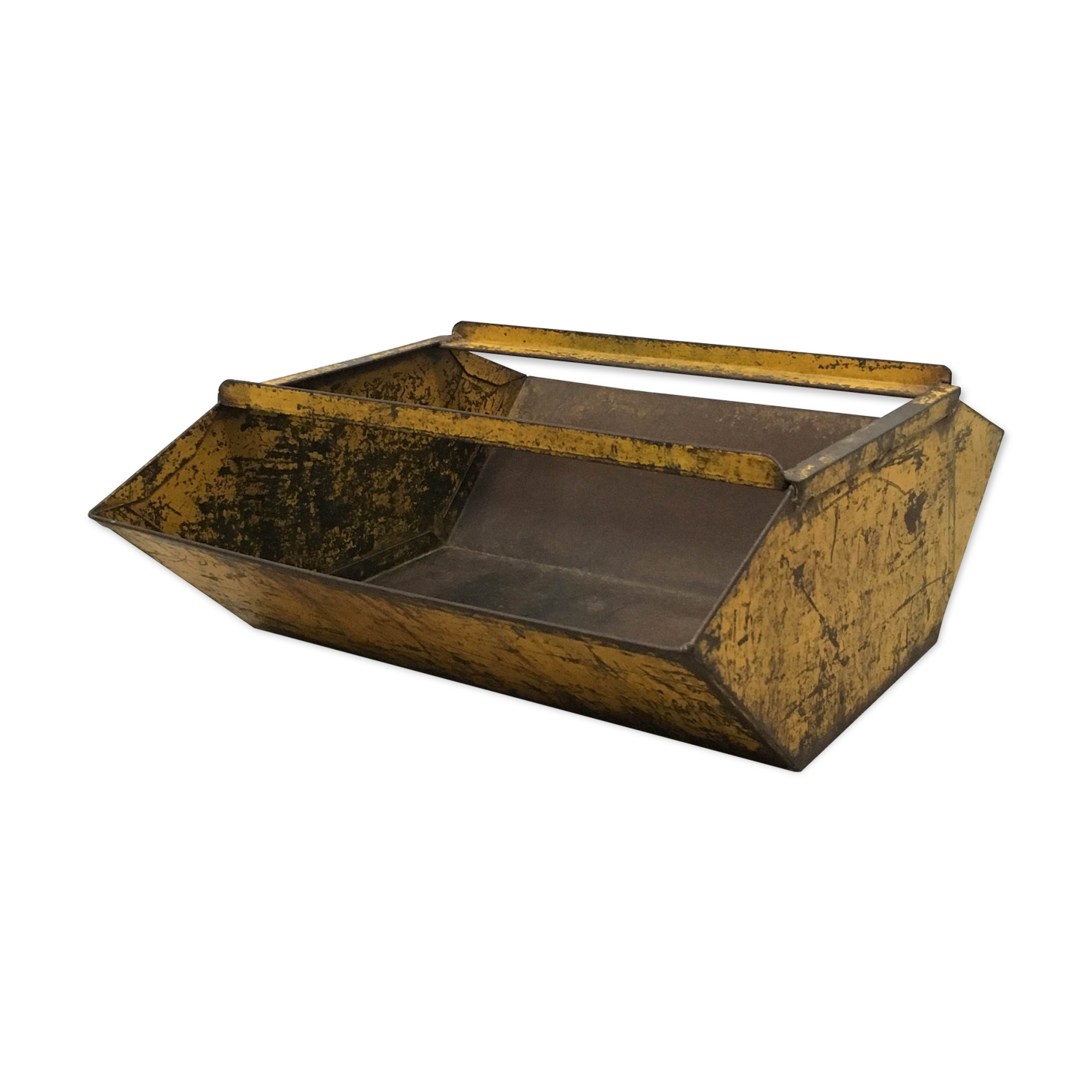 Double beak yellow steel tray