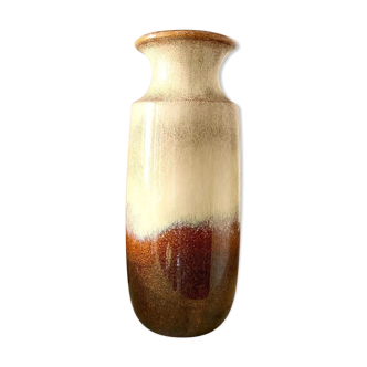 W. Germany vase in beige and brown glazed ceramic