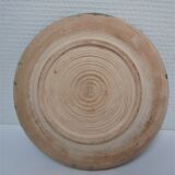 Bowl and round ceramic dish enamelled blue green brown vintage signed vintage