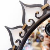 Vintage Black metal sun mirror