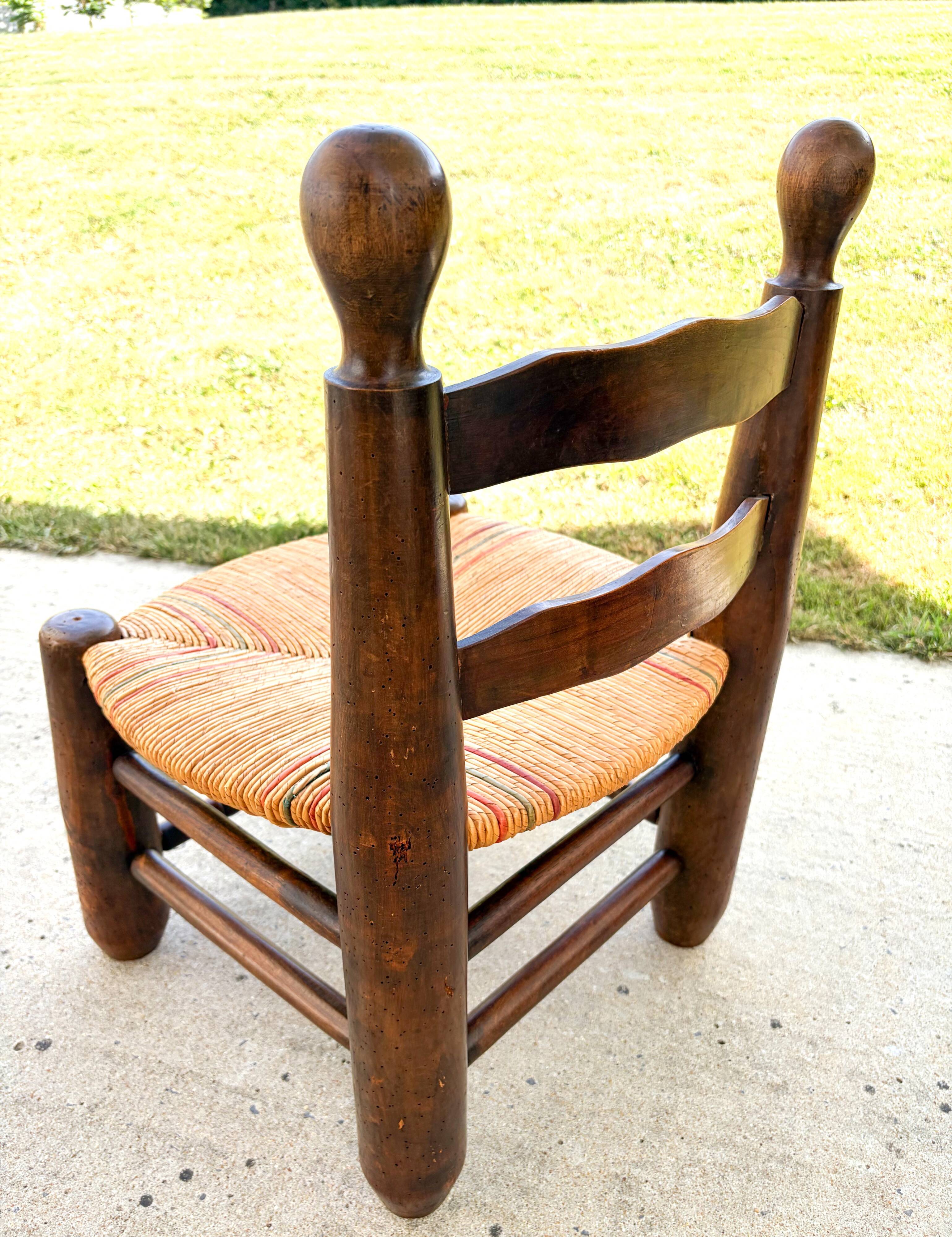 Brutalist children's chair attributed to Charles Dudouyt, 19th century.