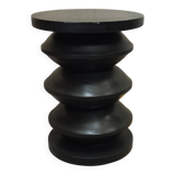 Black solid wood stool