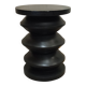 Black solid wood stool