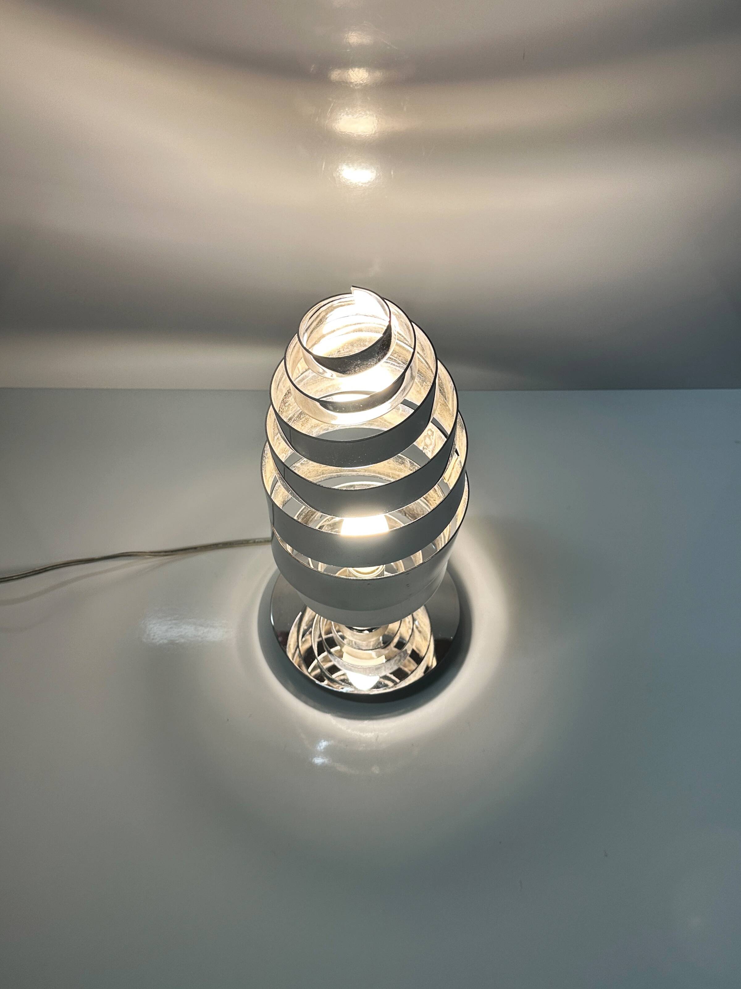 Vintage space age chrome table lamp Sputnik Mid Century 60s 70s