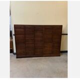 Antique Art Deco roller shutter archive cabinet