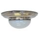 Set of three large chrome Bauhaus ceiling or wall lamps/flushmounts, 1930s