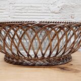 Vintage braided metal basket