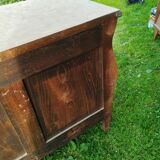 Antique Louis XVI style chest of drawers with wooden top