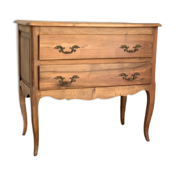 Commode sauteuse noyer brut massif