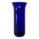 Vase de Bohême en verre bleu cobalt