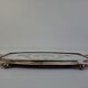 Vintage Art Deco Mirrored Glass Serving Tray with Floral Motif