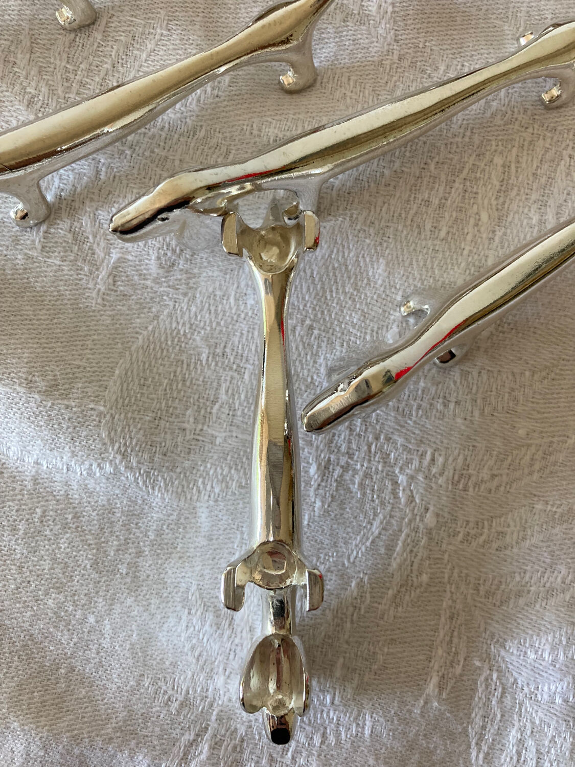 12 vintage dachshund knife holders