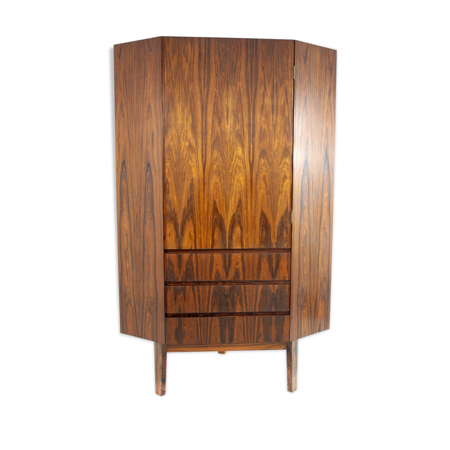 Angled Rosewood Wardrobe, 1960s
