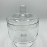 Glass candy box on foot