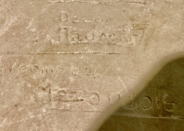 Grand vase art déco en céramique de juliette mazaudois signé au cul