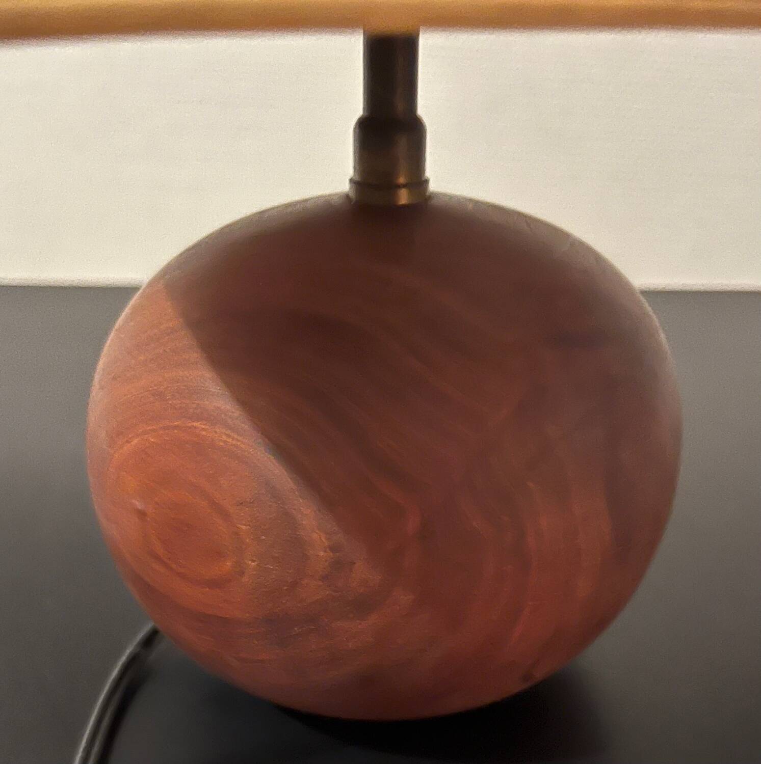 Solid wood ball lamp