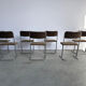 Vintage tubular chrome dining chairs, 1960s