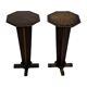 Table d'appoint Art Déco, ensemble de deux tables de plante en chêne.
