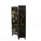 Chinese screen with decoration of hard stone lacquered with four panels 1940