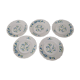 Set de 5 assiettes à dessert Arcopal véronica myosotis fleur bleu vintage