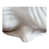 Cache pot coquillage barbotine blanche