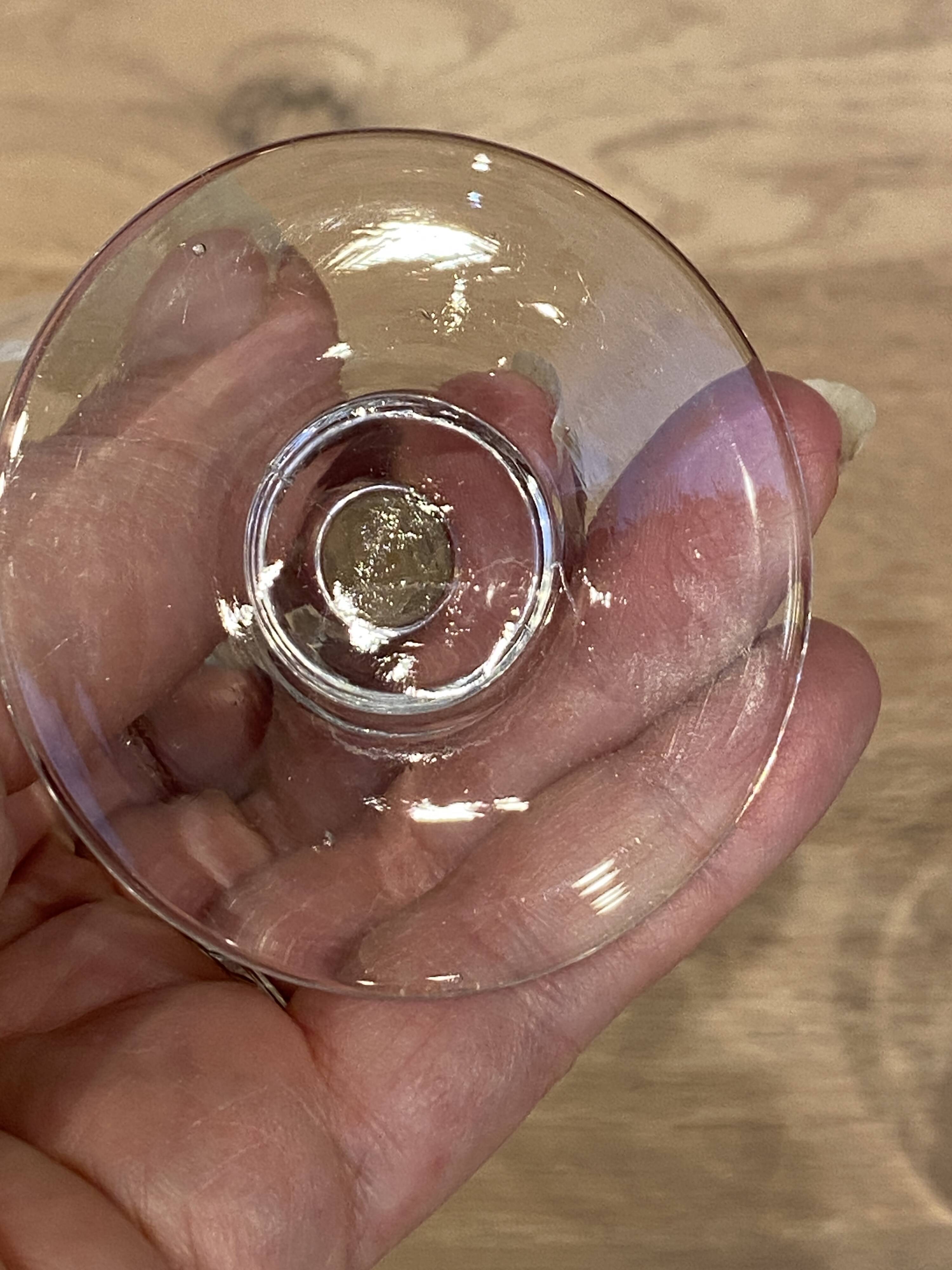 Set de 6 verres à vin gravés