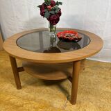 Mid-Century Retro Vintage Round Coffee Table by Schreiber 1960–1970