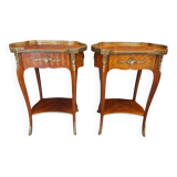Pair of rosewood coffee tables