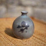 Glazed terracotta ball vase