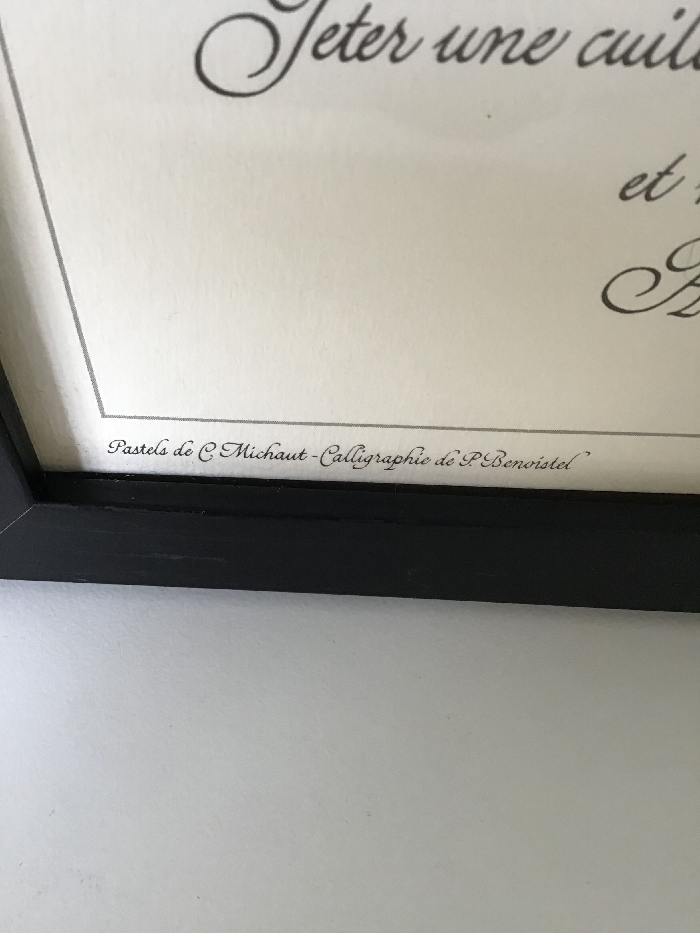 Botanical engraving precious herbal teas framed