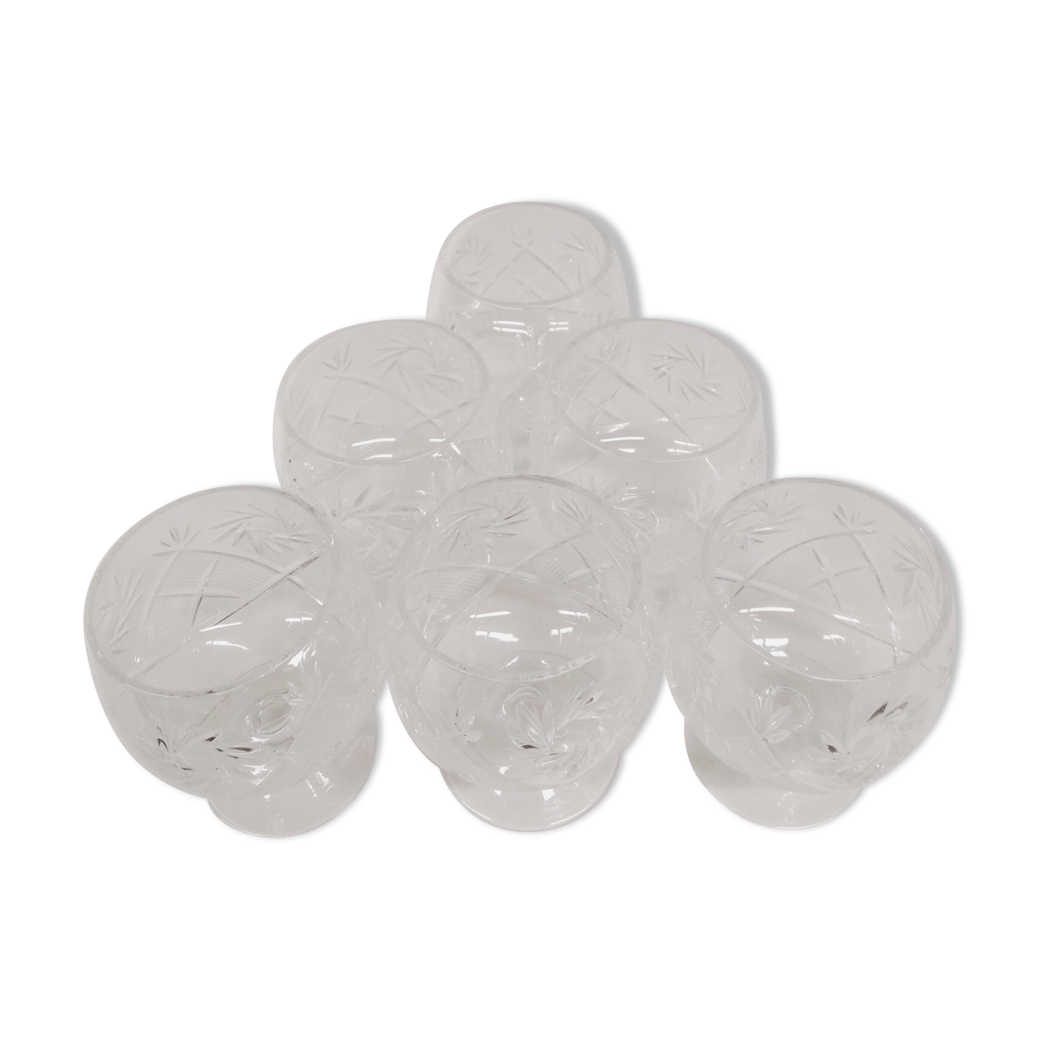 HEMAH cut crystal cognac glass