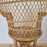 Small vintage rattan chair Emmanuelle