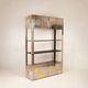 Paul Evans Cityscape Brass and Stainless Steel Bookcase, First Series, 1971