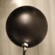 Black metal mushroom dome lamp