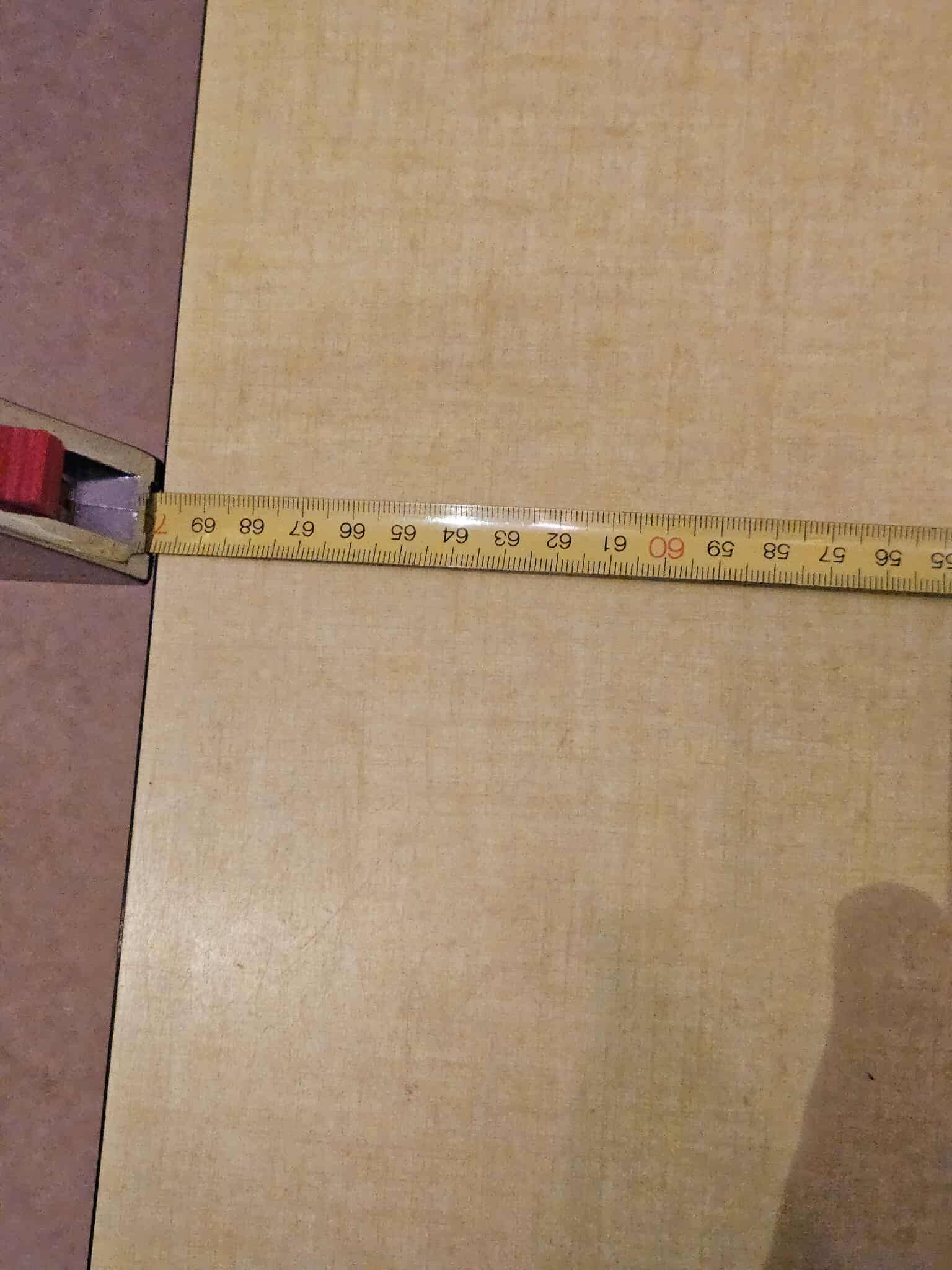 Table année 1960 en formica jaune