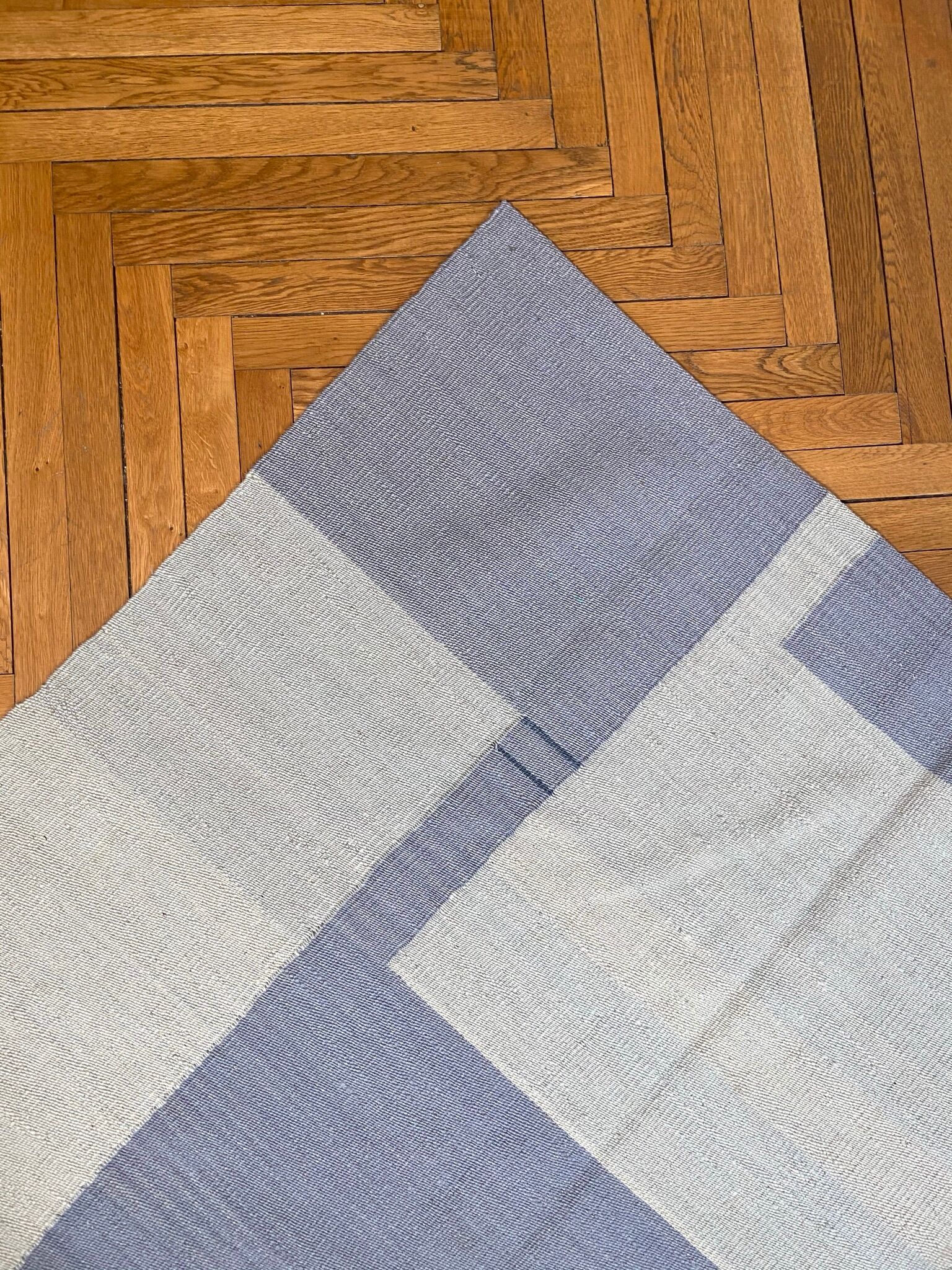 Modern blue kilim carpet