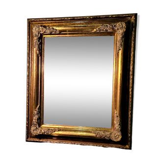 Mirror wood patina gold 58x70