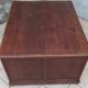 Vintage double-sided mahogany desk with 18 drawers.