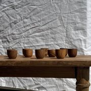 Mini tasse, coupelle ou coquetier en teck H5 D5