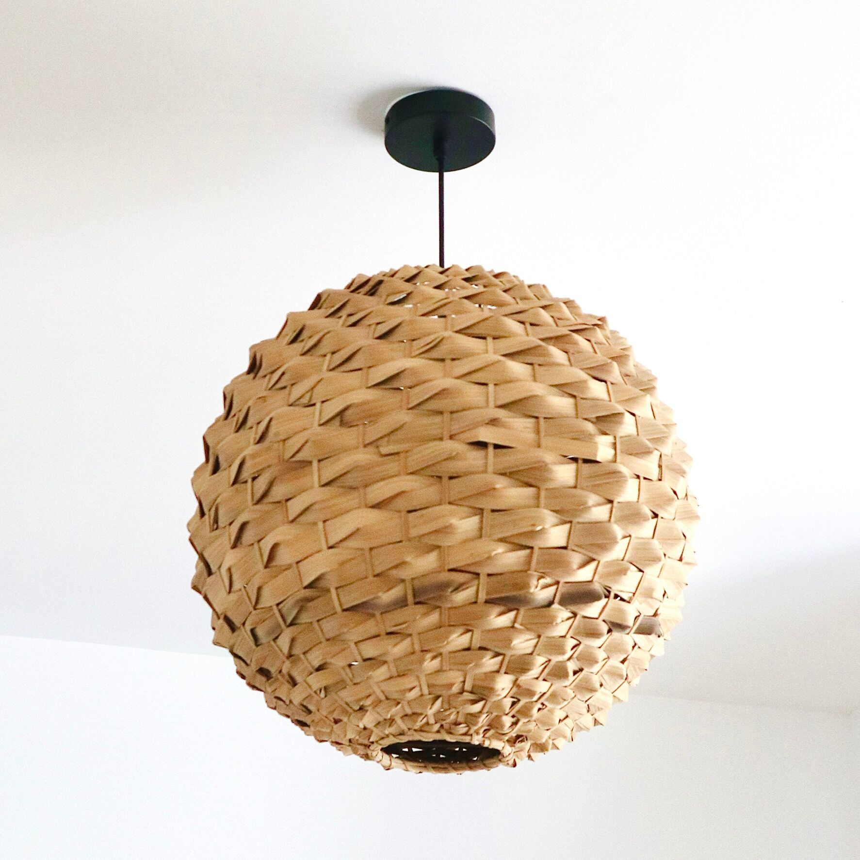 Braided palm ball suspension