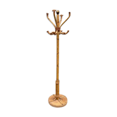 Parrot coat rack in vintage rattan 1970
